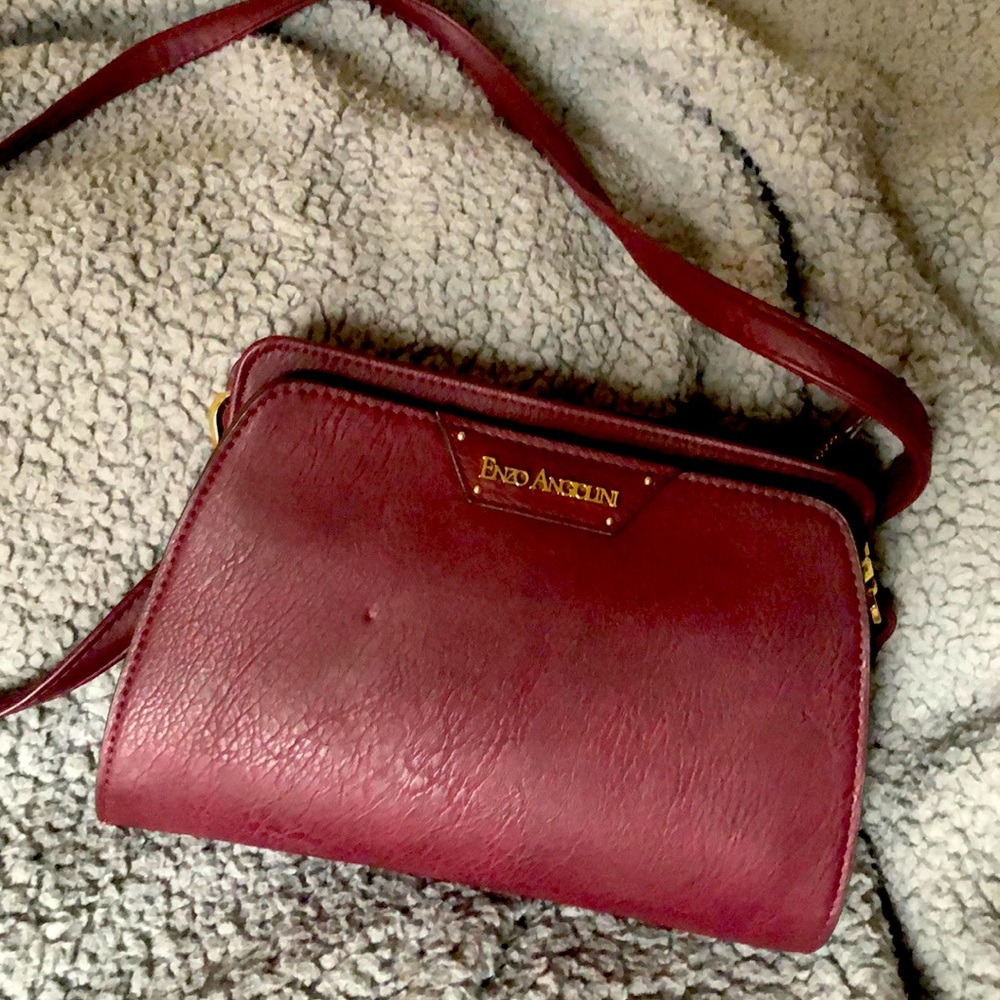 Maroon Enzo Angiolini purse